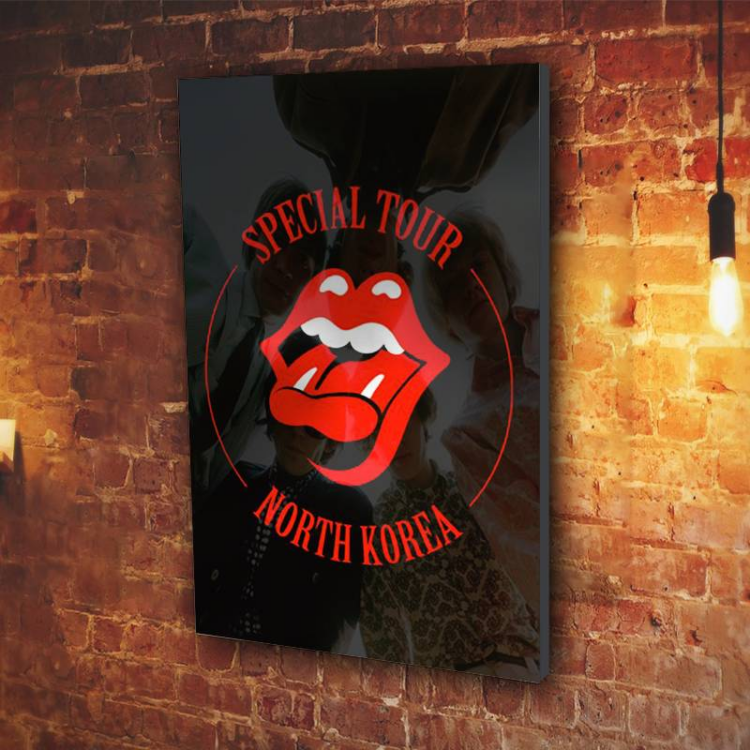 The Rolling Stones Special Tour North Korea Framed Canvas