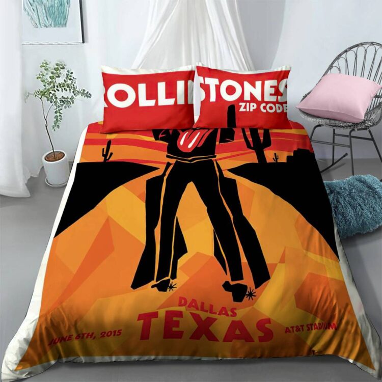 The Rolling Stones Zip Code Dallas Texas 2015 Bedding Set