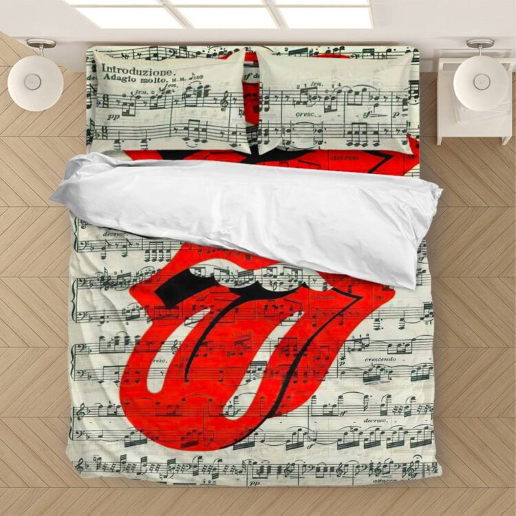 The Rolling Stones Big Tongue Music Sheet Bedding Set