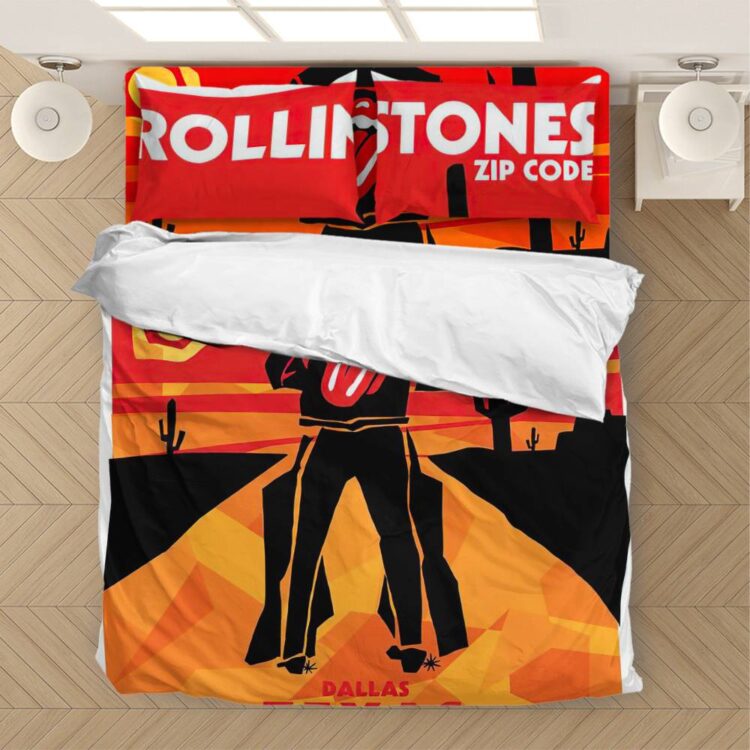 The Rolling Stones Zip Code Dallas Texas 2015 Bedding Set