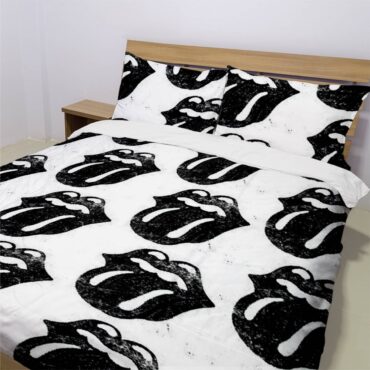 The Rolling Stones Marble Tongue Pattern Bedding Set