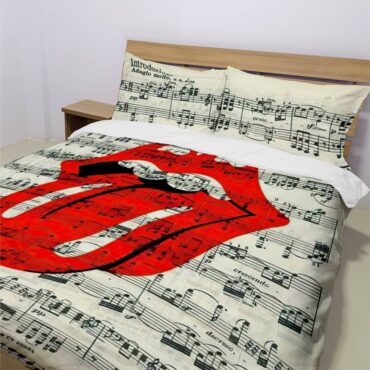 The Rolling Stones Big Tongue Music Sheet Bedding Set