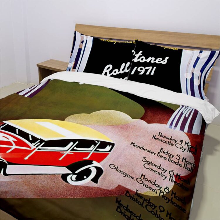 The Rolling Stones UK Tour 1971 Bedding Set