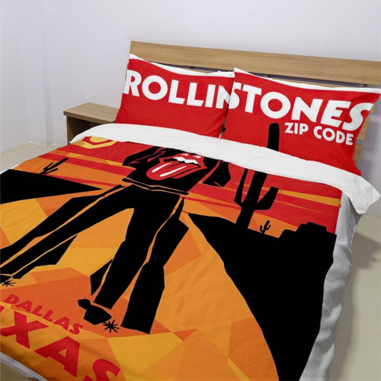 The Rolling Stones Zip Code Dallas Texas 2015 Bedding Set