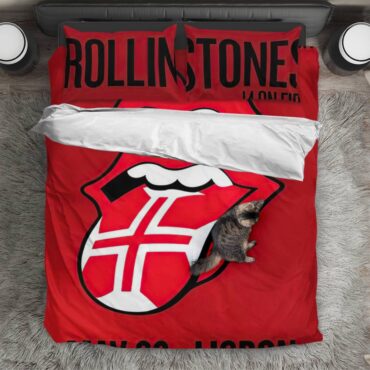 The Rolling Stones 14 On Fire Tour Lisbon Portugal Bedding Set