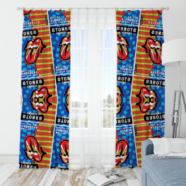 The Rolling Stones Colorful Sunshine Window Curtain