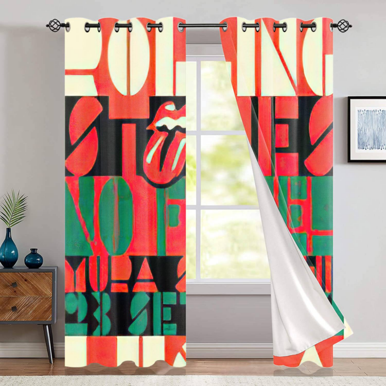 The Rolling Stones Pattern Power of love Window Curtain