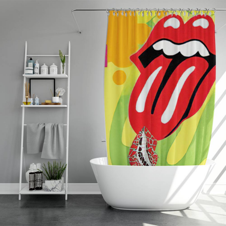 The Rolling Stones Wall tiles Art Shower Curtain