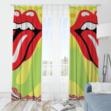 The Rolling Stones Pattern Power of love Window Curtain