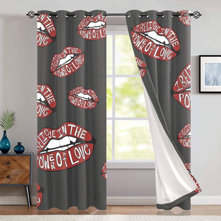 The Rolling Stones Pattern Power of love Window Curtain