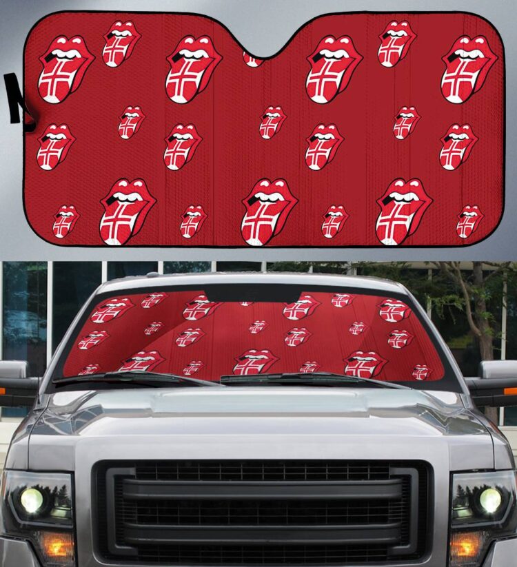 The Rolling Stones 14 On Fire Lisbon Auto Sun Shade