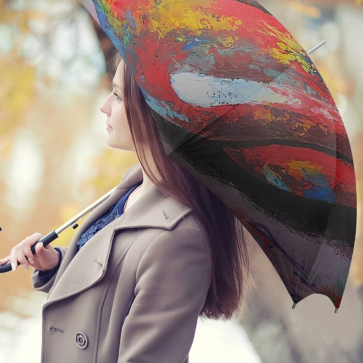 The Rolling Stones Big Tongue Oil Paint Umbrella