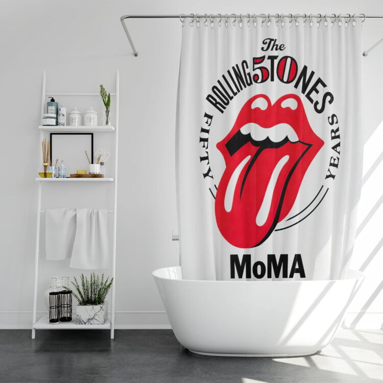 Rolling Stones 50th Anniversary MoMA Art Shower Curtain