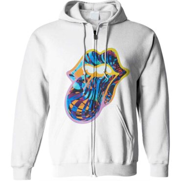 The Rolling Stones Blue Psychedelic Big Tongue Shirt