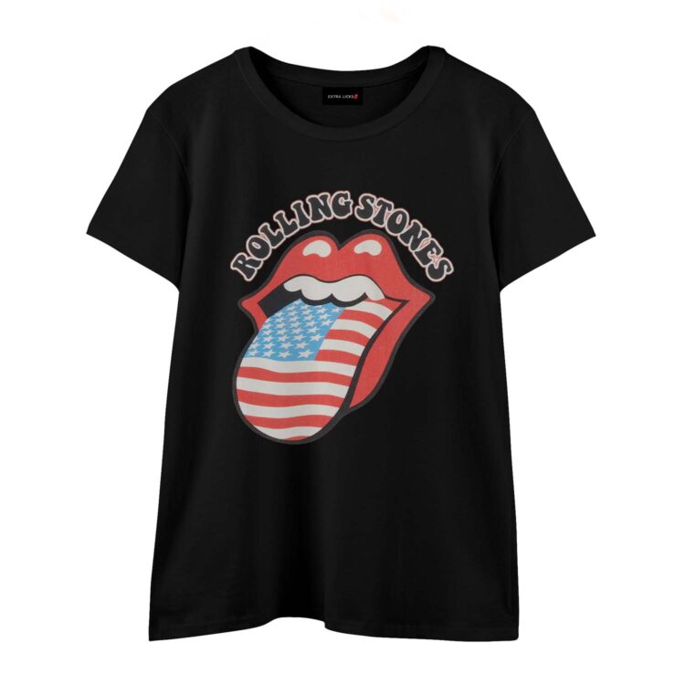 Rolling Stones Americana Tongue USA Flag Shirt