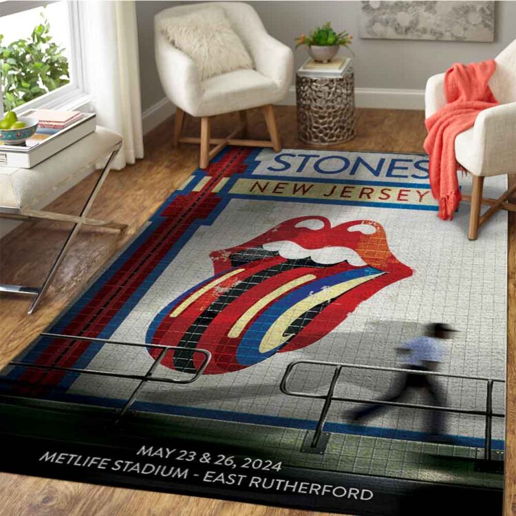 Rolling Stones Hackney Diamonds East Rutherford, NJ 2024 Rug Carpet