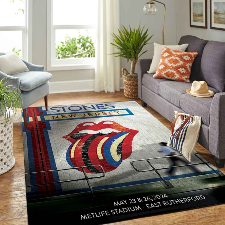 Rolling Stones Hackney Diamonds East Rutherford, NJ 2024 Rug Carpet