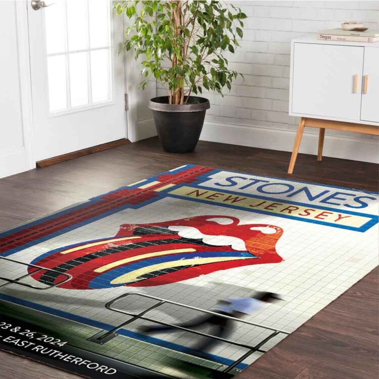 Rolling Stones Hackney Diamonds East Rutherford, NJ 2024 Rug Carpet