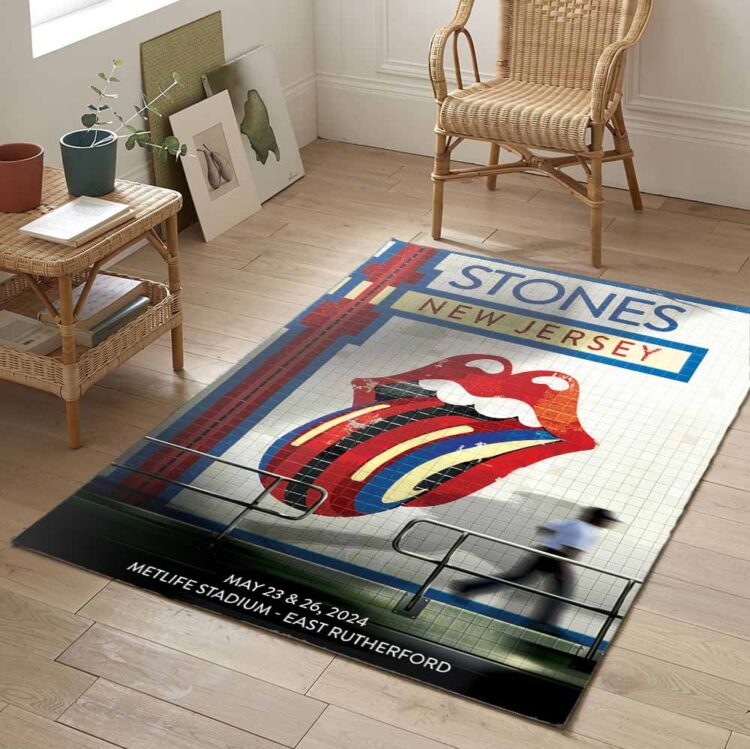 Rolling Stones Hackney Diamonds East Rutherford, NJ 2024 Rug Carpet