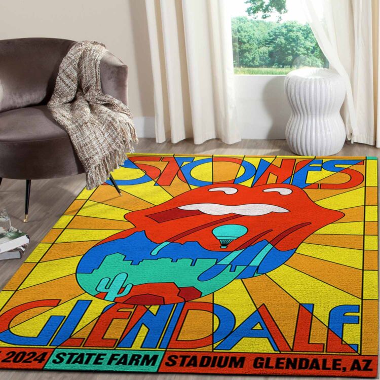 Rolling Stones Hackney Diamonds Glendale, AZ 2024 Rug Carpet