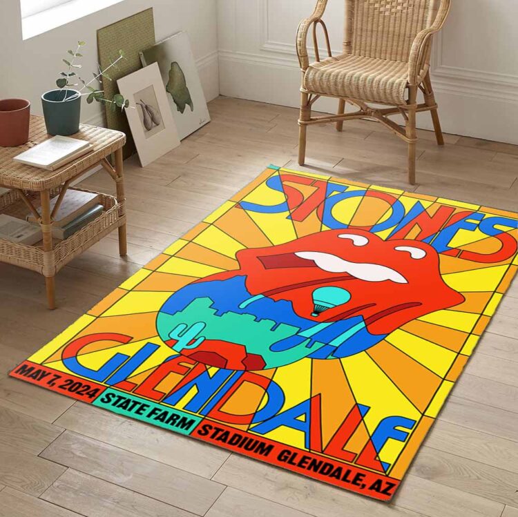 Rolling Stones Hackney Diamonds Glendale, AZ 2024 Rug Carpet