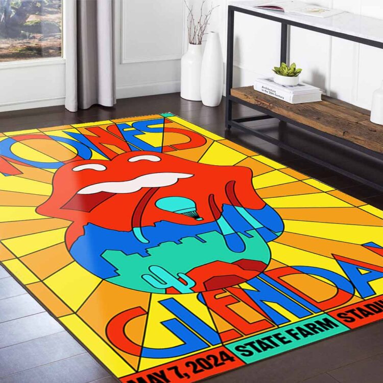 Rolling Stones Hackney Diamonds Glendale, AZ 2024 Rug Carpet