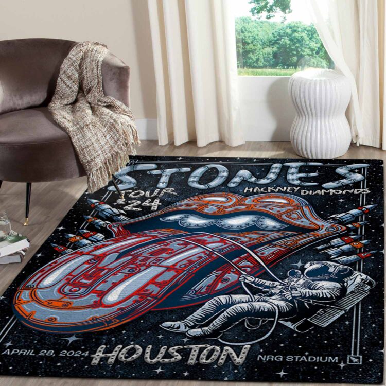 Rolling Stones Hackney Diamonds Houston, TX 2024 Rug Carpet