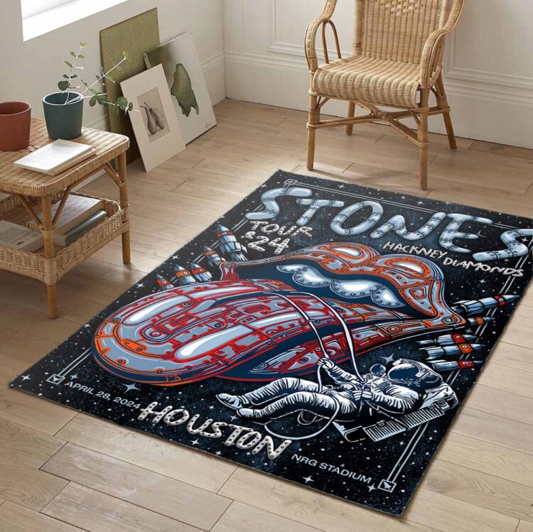 Rolling Stones Hackney Diamonds Houston, TX 2024 Rug Carpet