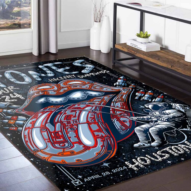 Rolling Stones Hackney Diamonds Houston, TX 2024 Rug Carpet