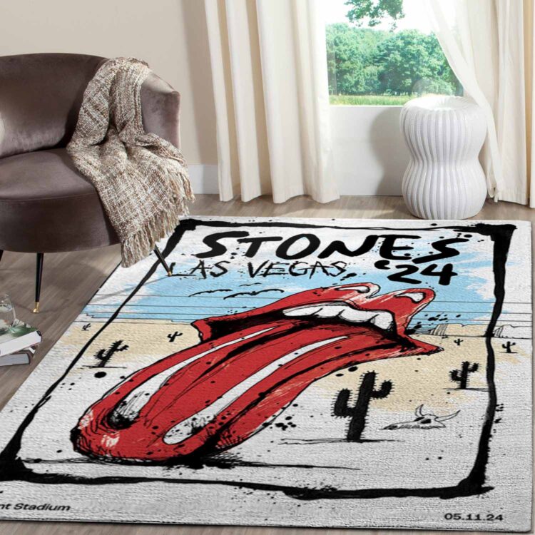 Rolling Stones Hackney Diamonds Las Vegas, NV 2024 Rug Carpet