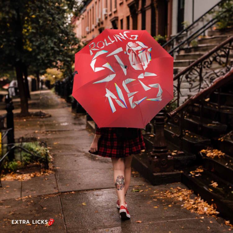 The Rolling Stones Hackney Diamonds Tongues Logo Umbrella