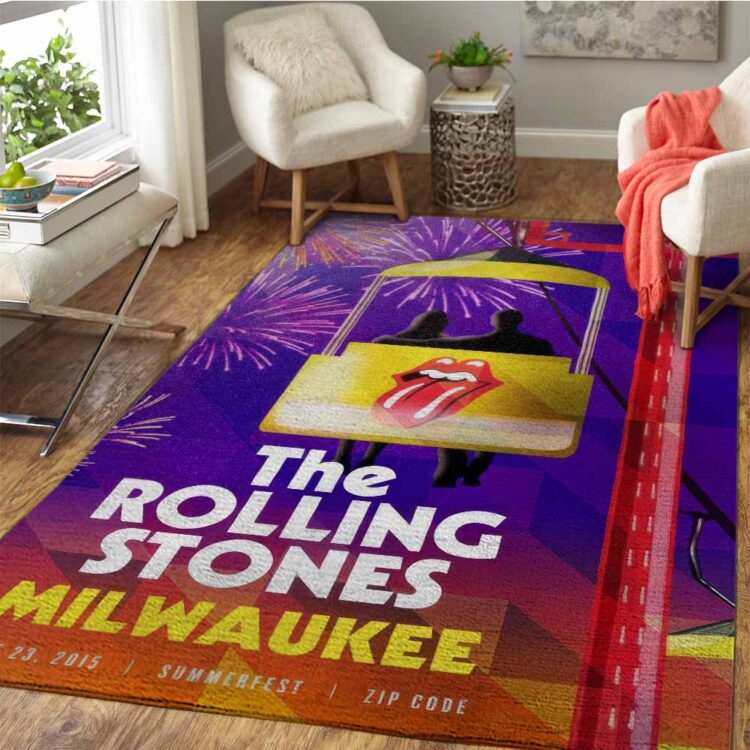 Rolling Stones Zip Code 2015 Milwaukee, WI Rug Carpet