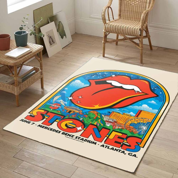 Rolling Stones Hackney Diamonds Atlanta, GA 2024 Rug Carpet