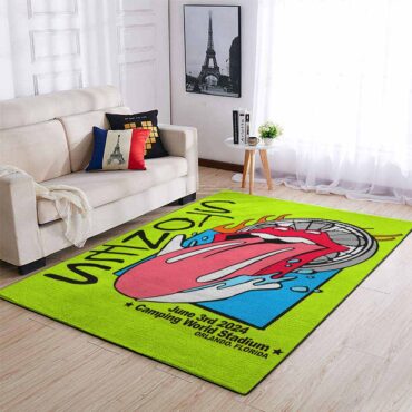 Rolling Stones Hackney Diamonds Orlando, FL 2024 Rug Carpet