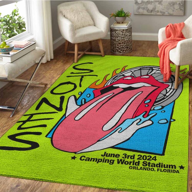 Rolling Stones Hackney Diamonds Orlando, FL 2024 Rug Carpet