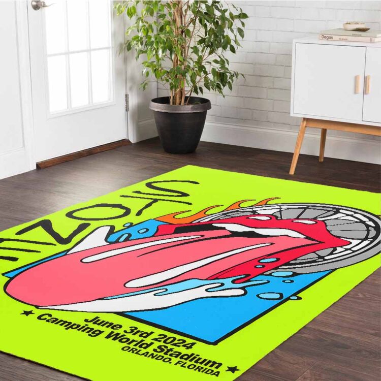 Rolling Stones Hackney Diamonds Orlando, FL 2024 Rug Carpet