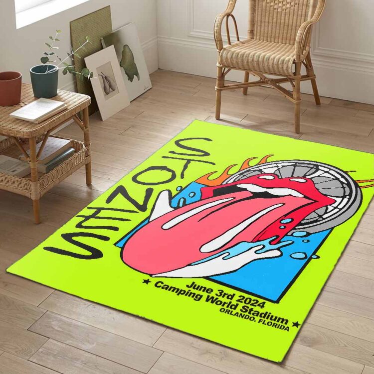 Rolling Stones Hackney Diamonds Orlando, FL 2024 Rug Carpet